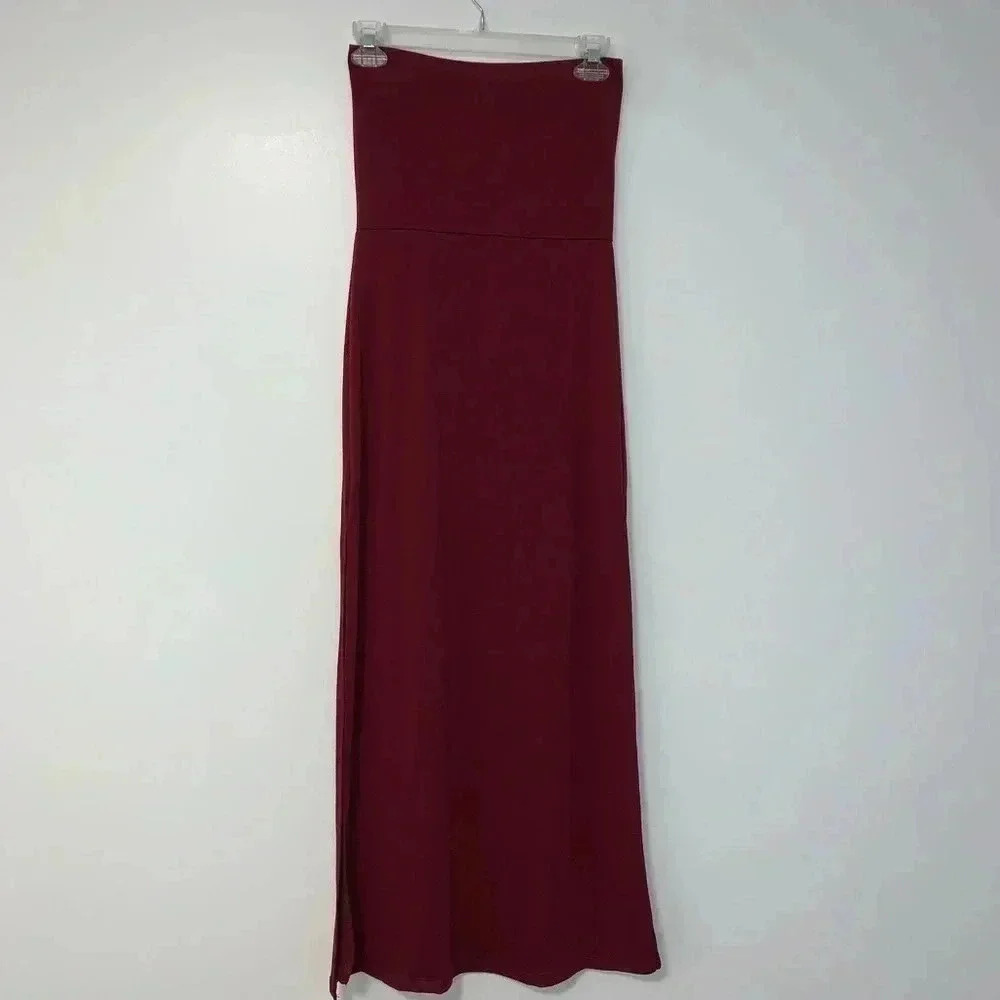Active USA Roll-Waist Side Split Maxi Skirt​​